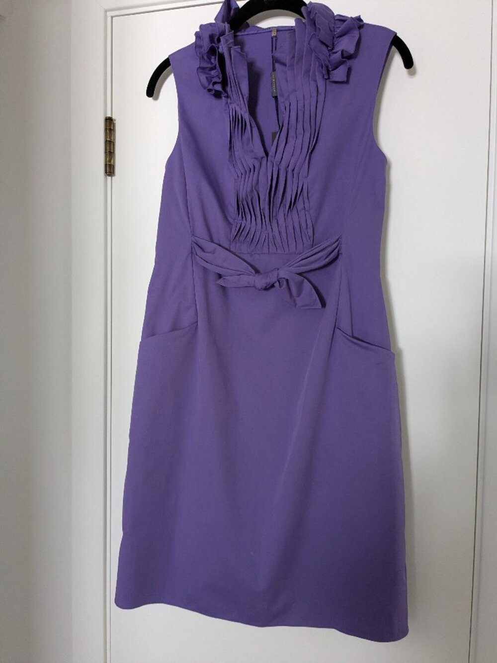 Ellie Tahari Purple Sleeveless dress.